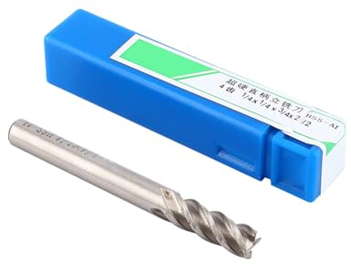 1 Stück 1/4 Zoll 4 Flöten HSS Schaftfräser Fräser Endbohrer Gerade Metallbearbeitung Schaftschneider CNC-Bits für Holz Aluminium Stahl