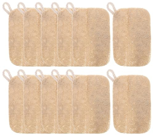 Healeved 30 Pezzi Spugne Luffa Naturali per Piatti Spugne Vegetali Resistenti e Riutilizzabili per Pulizia Cucina Scrubber Ergonomico Leggero e Compatto per Uso Domestico e Viaggi