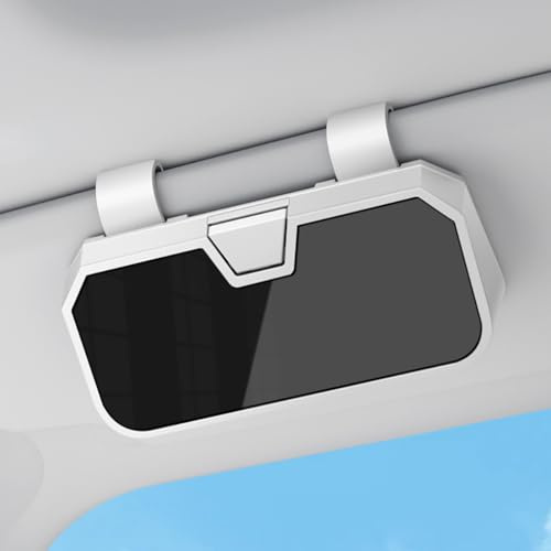 Auto-Brillenetui Brillenhalter für Auto Sonnenblende für Kia EV3 Earth GT Line 2025 2026, Sonnenbrille Aufbewahrungbox Sonnenblende Organizer Visier Zubehör,White
