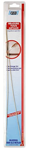 GEB Varillas para soldadura de metal – 40% plata – Lote de 2 palillos