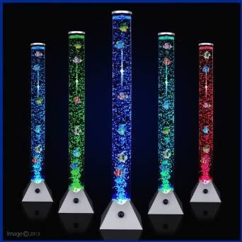 Elex Stunning 90cm Colour Changing LED Mood Bubble Tower Lamp Fish Water Tube Floor Standing Lamp Light
