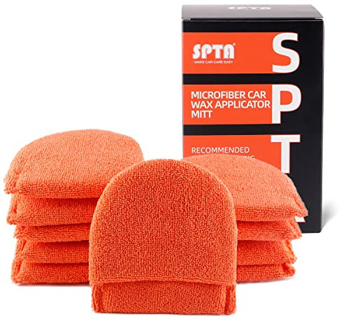 Pad di lucidatura, SPTA 10 Pcs microfibre applicatore Tamponi per Pulizia Auto tamponi Spugna di Lucidatura Ceretta Pad Kit Pad di lucidatura per auto lucidatura e pulizia applicatore cera -OA1581SET