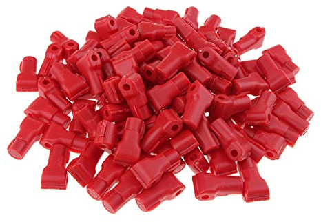 kesoto 100x Cadenas de Verrouillage de Corde de Mouillage de Sécurité Serrures Anti-vol pour Magasin Rouge - 6mm