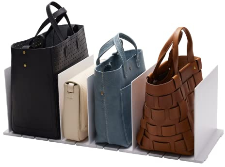 YAMAZAKI Smart Taschen-Organizer (2er-Set) aus ABS-Harz - Schrankeinsatz, Schrank-Organizer, Regaltrenner - 24 x 31,8 x 21 cm, Japanisches Design, weiß