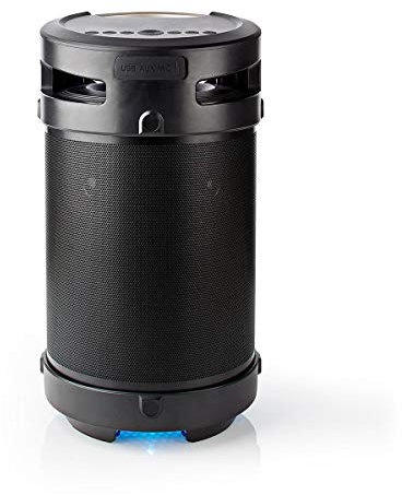 Bluetooth® Party Boombox - 3.5 Heures - 4.1-210 W - Lecture multimédia: Onde sinusoïdale Pure/USB - IPX5 - Liable - Poignee de Transport - Lumières de fête - Argent/Noir