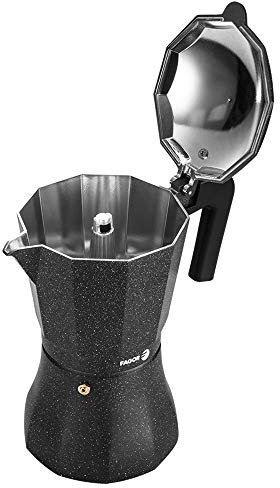 Fagor Tiramisú Cafetera Italiana Aluminio, Express, 9 Tazas Café, Apta para Cocinas, Vitrocerámica, Gas, Eléctrica, Junta de Silicona Gran Durabilidad