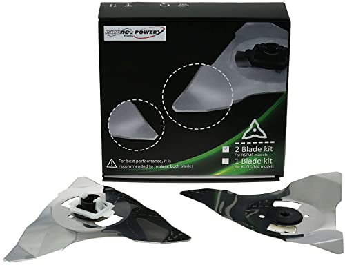 akku-net 2X Ersatz-Messer Rasenmähermesser Mährobotermesser kompatibel mit Robomow RS-, RC-Serie Mähroboter, Edelstahl