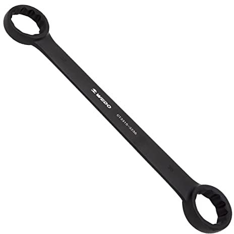 WEDO Spezialstahl Doppelringschlüssel, flach Torx-Schraubenschlüssel, 12-kant, Ringmaulschlüssel DIN837 Starkes Drehmoment, 22 * 24mm