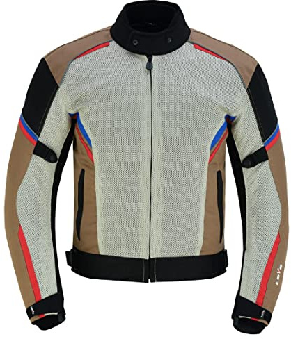 LOVO - Chaqueta Perforada Tricapa de Verano para Moto Hombre - Chaqueta Moto Hombre Verano Ligera y Transpirable - Protecciones Homologadas Incluidas - Cazadora Moto Hombre de Alta Resistencia