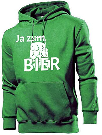 Generisch Sweat à capuche pour homme de bière, vert, S
