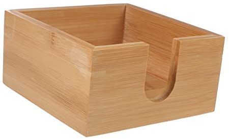 Cabilock Aufbewahrung Sbox Für Servietten Serviettenhalter Aus Holz Für Die Küche Quadratischer Serviettenkorb Für Serviettenspender Papiergewichte Papierständer Metall Bambus Das Papier