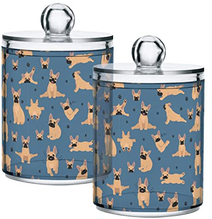 GAIREG Dogs Healthy Life 2 Stück Kunststoff Wattestäbchen Ball Pad Halter, Apothekergläser Badezimmer Zahnbürste