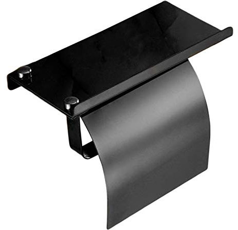 Toilettenpapierhalter, Papierrollenhalter, Toilettenpapierhalter aus Edelstahl, Ständer, universell, multifunktional, for Mobiltelefone, Wandmontage, mit Regalbefestigungen, staubdichte Rolle, schönes