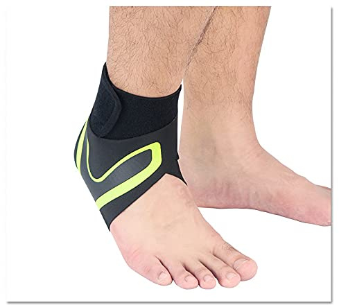 Neuleben Restore Plantarfasziitis Fußwickel,Fussbandagen Sprunggelenk, Knöchelstützband, verstellbare Kompressions-Knöchelstütze für den Schutz beim Sport (M(39-41),1-er Pack-Schwarz Grün)