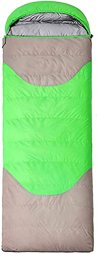 CCKUHN Camping-Schlafsäcke, Schlafsäcke für Erwachsene, bequemer 3-Jahreszeiten-Schlafsack, verdickter Winterschlafsack für Kinder und Erwachsene, Camping, Wandern, Outdoor (grün)