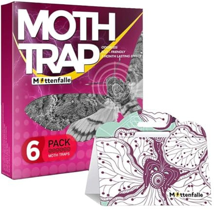 Moth Traps Organic Clothes Moth Trap with Lure For Closets & Carpet Odorless Traps Sticky Treatment Moth Prevention & Trap C6O8