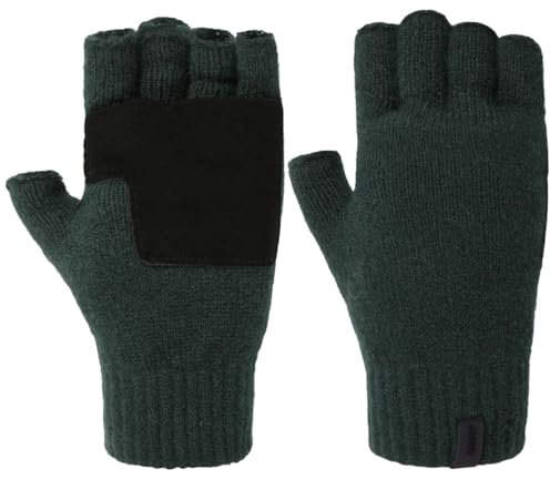 Barts Banxs Fingerless Handschuhe Strickhandschuhe Herrenhandschuhe Herren - Winter Herbst-Winter - S/M dunkelgrün