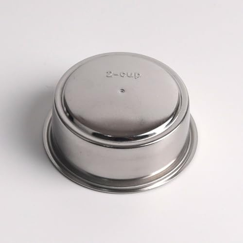 51mm Coffee Pressure Filter Basket Strainer for Cecotec/Casabrews CM5418 Portafilter 51mm - Double Wall Filter Basket - 2 Cups