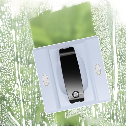 HCAUYNN MáQuina Limpiacristales De 5600 Pa, Capacidad De Carga De 4 Kg, con Altavoces, Mensajes De Voz En Tiempo Real, 2 Tanques De Agua,White