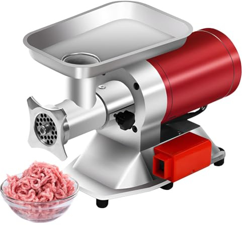 Picadora de carne eléctrica, máquina para rellenar salchichas completamente automática, máquina para picar alimentos, máquina versátil para hacer salchichas y carne,placas de molienda de 6/8 mm