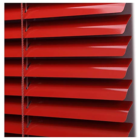 Jalousien, Jalousien, Aluminium, Lamellen, Vorhänge, wasserdicht, Sonnenschutz, für Hotelbüro, leicht zu reinigen, benutzerdefiniert (Farbe: Rot, Größe: 105 x 150 cm)