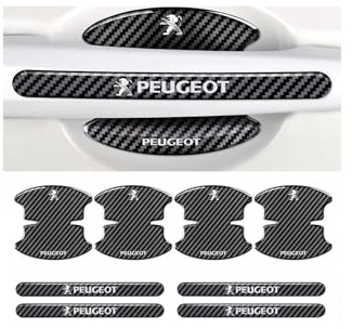 KNAUDMDM 8 Piezas Protectores para Manilla de Coche, para Peugeot Partner Teepee (2007-2018) Anticolisión AntiarañazosTira de Protección de Borde de Puerta de Coche protección