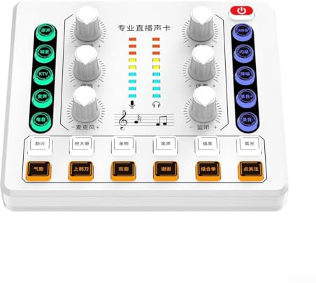 Carte son externe M8 pour diffusion en direct avec fonctions de réglage des aigus et des basses
