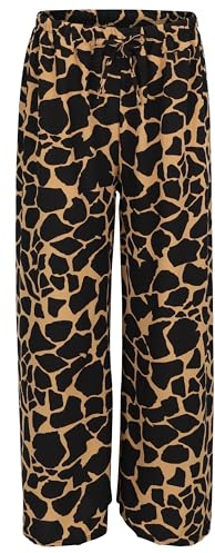 Malito 2306 Pantalon Marlenehose pour femme avec imprimé animal - Culotte douce et fluide - Pantalon d'été ample - Pantalon de loisirs tendance, 36-46