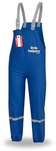 Gebol Kinder Regenhose wasserdicht mit Hosenträgern – leichte robuste Outdoor Regenhose mit Reflektoren für Mädchen & Jungen – Matschhose „Little Helpers”