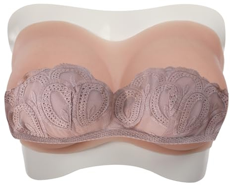 QIAOYIQIAO 8th Generation Silicone Breast Plates Strapless Breastplate Gel Fake False Breasts Boobs for Crossdresser Trans