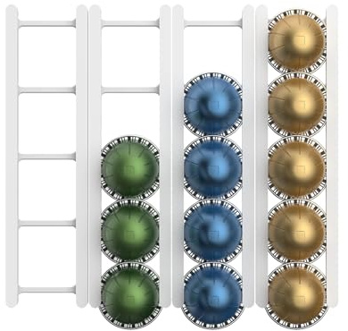 Portacápsulas De Café, Organizador Soporte Cápsulas, Estante Organizador De Cocina De 20 Huecos Ahorrador De Espacio Para Puertas De Gabinete, Encimeras Y