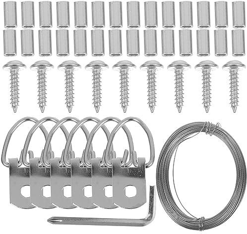 PartyKindom 1 juego Kit de Colgadores Metálicos Juego Cuerda para Colgar Fotos y Marcos para Decoración de Paredes Dormitorios y Salas de Estar