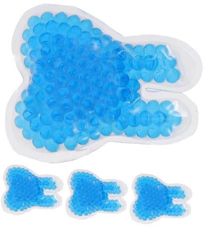 Veemoon Wiederverwendbarer Eisbeutel 4 Stück Packung Zahnförmig mit Pvc und Gel Material Dicht Verschlossen für Heiß- und Kältetherapie bei Schmerzen und Verletzungen