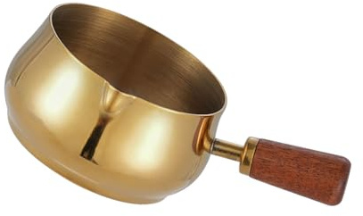 Taza de acero inoxidable para café expreso con madera estable Salsa Tazas para Salsas y Bebidas Lavavajillas Chocolate derretido