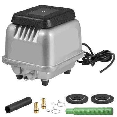 Pompa ad aria lineare 90 l/min 109 l/min flusso d'aria pompa aeratore settico di aerazione for stagni profondi giardini acquatici trattamento dei rifiuti(75W 109L-min)