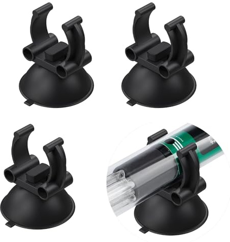 kedakexiao 10 PCS Aquarium Heater Suction Cups, Fish Tank Wall Suckers with 2.5cm Clips, Durable Pipe Tube Holder for Aquarium Accessories, Heating Rod and Submersible Light