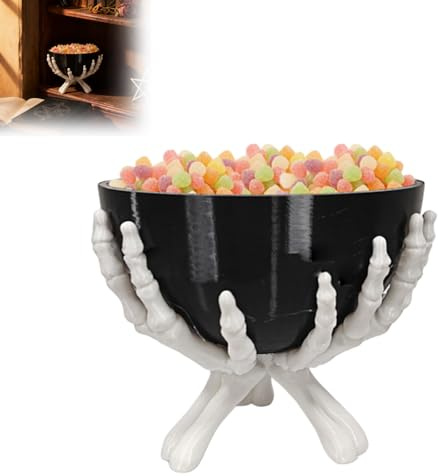 Halloween Bowl, Spooky Skeleton Hands Sweet Bowl Halloween Decorations, Detachable Trick Or Treat Candy Serving Bowls Indoor Outdoor,for Sweets Snacks Chips,Candy Bowls - Indoor Outdoor Party