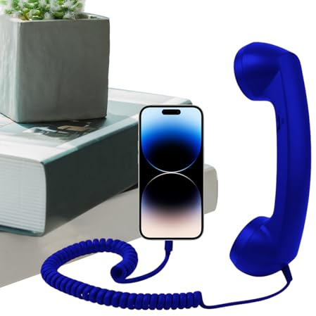Cornetta Retro Per Telefoni Cellulari - Retro Type-C Classico per la Casa con Microfono | Adattatore Da Cellulare A Telefono Fisso,per Casa, Cucina, Soggiorno, Comodino, Bagno, Uffici, Scrivania, Sc