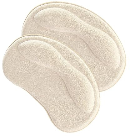Guangcailun Hälinlägg Bekväma, slitstarka, mjuka dämpade kuddar Gångupplevelse Hälskydd Höga skor Viktiga höga dämpade inlägg Grepp Foderskydd, Beige, 3.94x2.36x0.24 tum