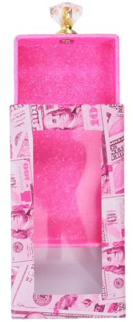 ifundom Caja de Pestañas Cajón Caja Organizadora de Pestañas Rectangular de Cartón Rosa Uso Personal y Salones de Belleza