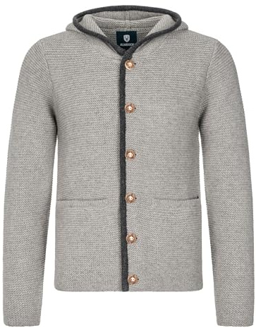 Almbock Herren Strickjacke mit Kapuze