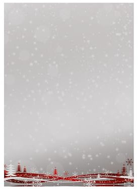 Weihnachtsbriefpapier 100 Blatt „Fest der Liebe“ | Motivpapier DIN A4, 90g/qm im festlichen Design | für private & geschäftliche Weihnachtspost