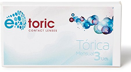 e-toric hidrogel - lentes de contacto toricas diarias - Potencia esférica:-0.50,Radio de curva base:8.70,Diameter:14.20,Cilindro:-0.75,Eje:20.00,PPU Count:30 - Pack de 30 uds