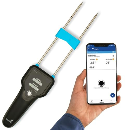 Bluelab Pulse Meter - Handheld Digital Soil Meter Measures Nutrients (TDS), Moisture & Temperature directly from the Root Zone - Grow Healthier Plants with Fast, Accurate Measurements