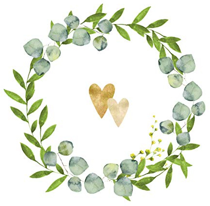 CasaJame Servietten (2er Set / 40Stück) 3-lagig 33x33cm Herzen Two Hearts