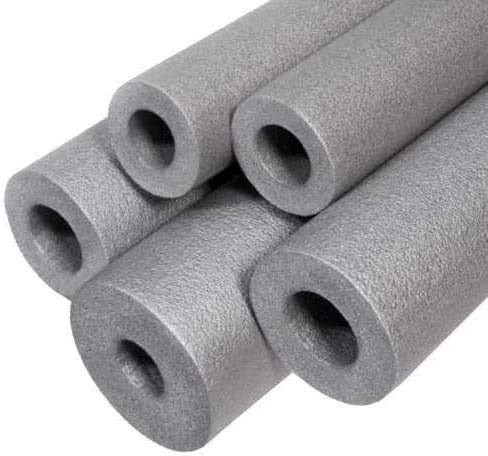 Grey Foam Pipe Insulation/Tube Lagging Wrap Roll Copper Pipe Lag/Foam Tubing | Inside Diameter 15mm (4 x 1m, Wall Thickness - 6mm)