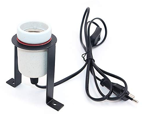 POFET Supporto per Lampada riscaldante in Ceramica Rettile Supporto per riscaldatore per Animali Domestici per Lampadina E27-spina UE