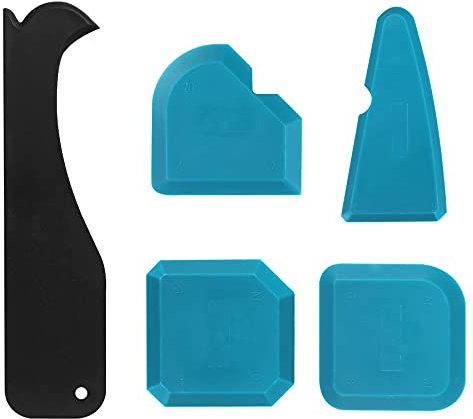 Eokeey Silikonentferner,5 Stück Fugenglätter Set, Silikon Caulking Werkzeug Kit, Silikon Schaber Silikonentferner Dichtungswerkzeuge für Küche Bad Boden Fliesen