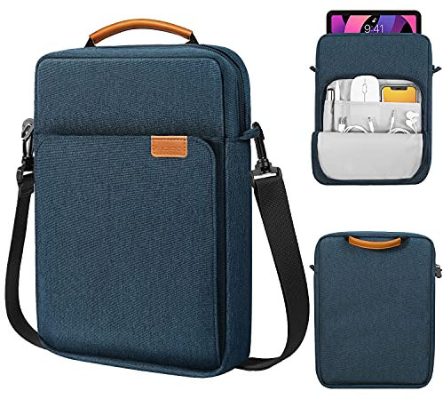 MoKo 9-11 pollici Tablet Sleeve Borsa Maniglia Custodia da trasporto con tracolla Adatto a 11 pollici iPad Air M3, iPad A16 2025, Pro 11, iPad 10/9/8/7th Gen, Tab S8/S9 11, Indaco