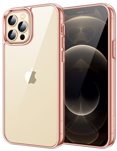 JETech Case for iPhone 12 Pro Max 6.7-Inch, Shockproof Bumper Cover, Anti-Scratch Clear Back (Rose Gold)